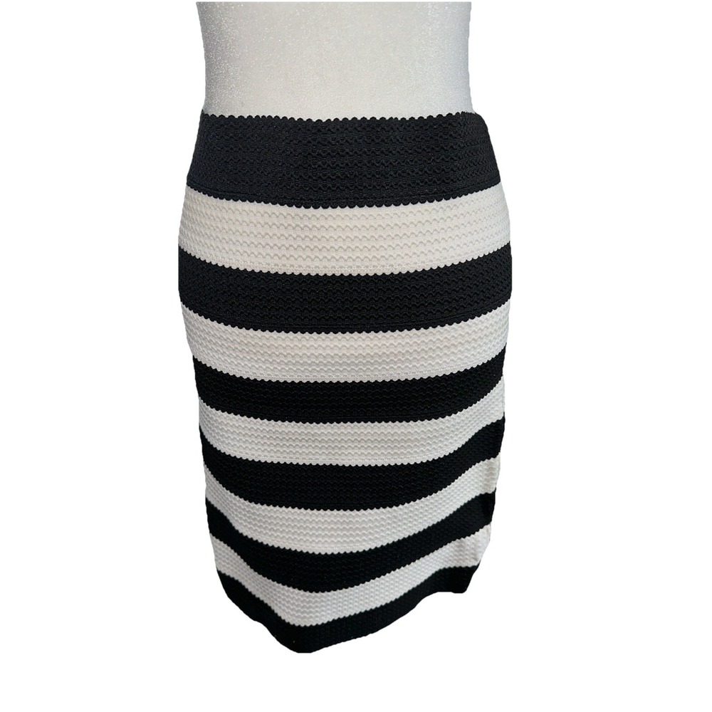 BCX Black White Striped Pencil Skirt SIZE Medium